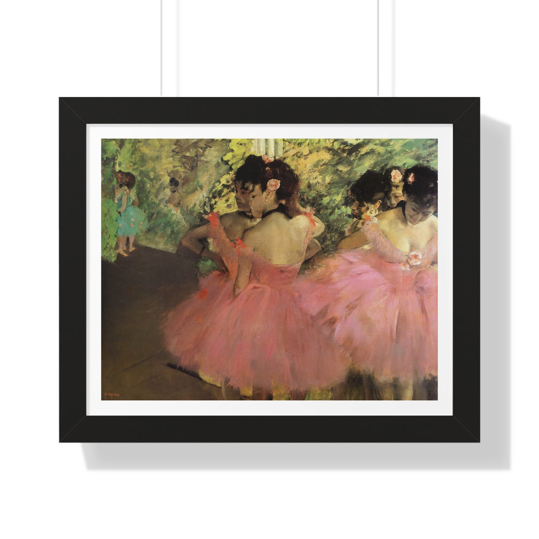 Dancers in Pink by Edgar Degas - Framed Print - Zapista