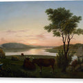 New England Inlet with Self-Portrait - Canvas Print