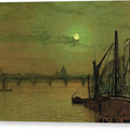 Waterloo Bridge, London, Looking East - Canvas Print