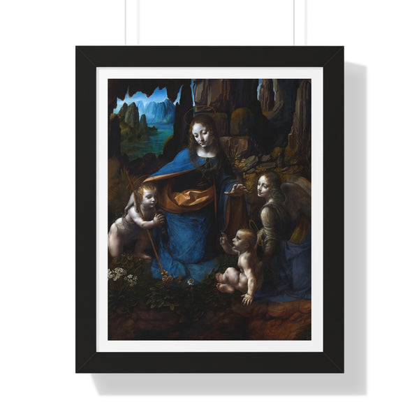 Virgin of the Rocks (London Version) by Leonardo da Vinci - Framed Print - Zapista