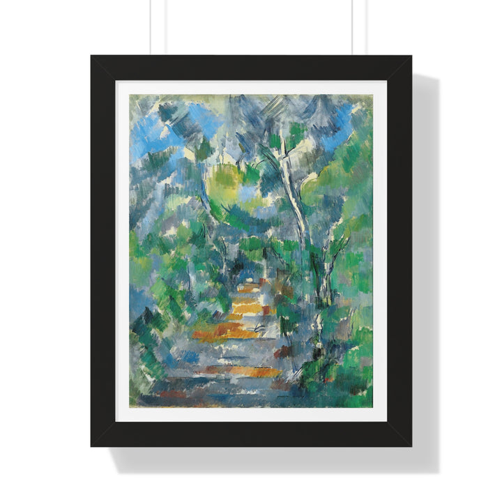 Forest Scene (Path from Mas Jolie to Château noir) by Paul Cézanne - Framed Print - Zapista