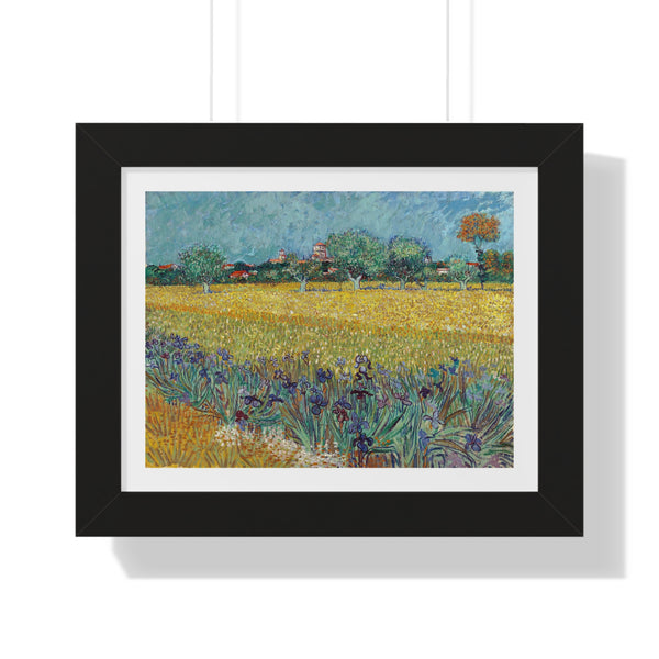 Field with Irises near Arles - Framed Print