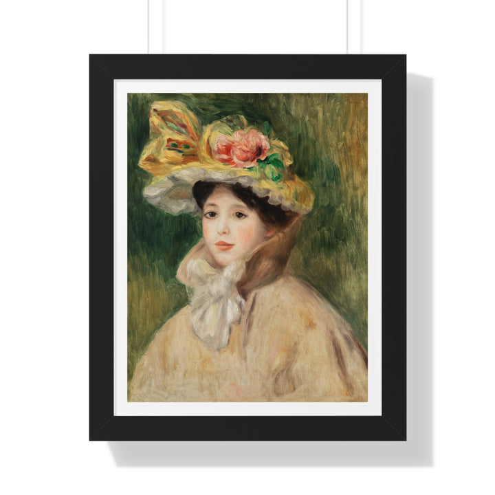 Woman with Capeline by Pierre-Auguste Renoir - Framed Print - Zapista