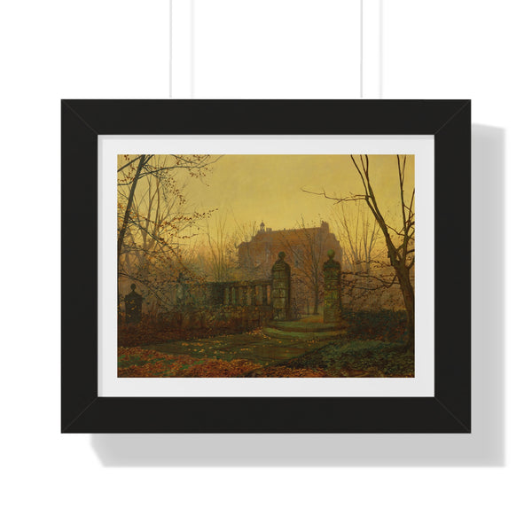 Autumn Morning by John Atkinson Grimshaw - Framed Print - Zapista