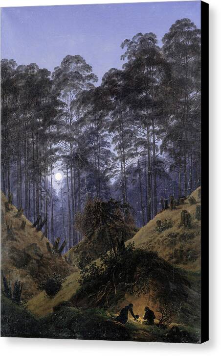 Forest Interior by Moonlight 4 - Canvas Print