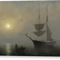 Ship in Fog, Gloucester Harbor - Canvas Print