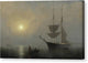 Ship in Fog, Gloucester Harbor - Canvas Print