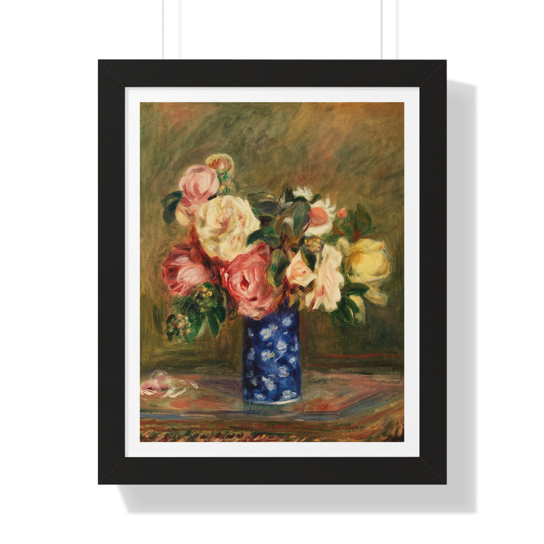 Bouquet of Roses by Pierre-Auguste Renoir - Framed Print - Zapista