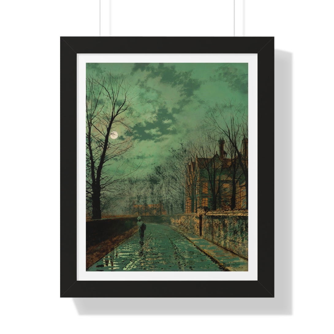 A Lane near Chester by John Atkinson Grimshaw - Framed Print - Zapista