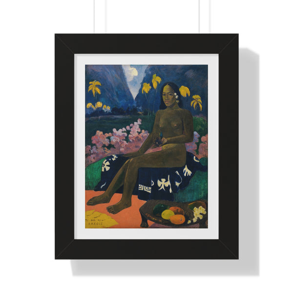 Te aa no areois (The Seed of the Areoi) by Paul Gauguin - Framed Print - Zapista