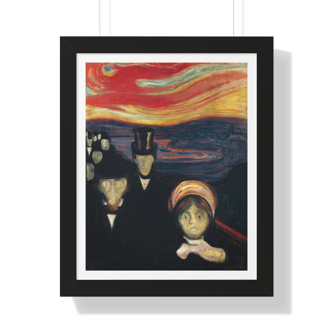 Anxiety by Edvard Munch - Framed Print - Zapista