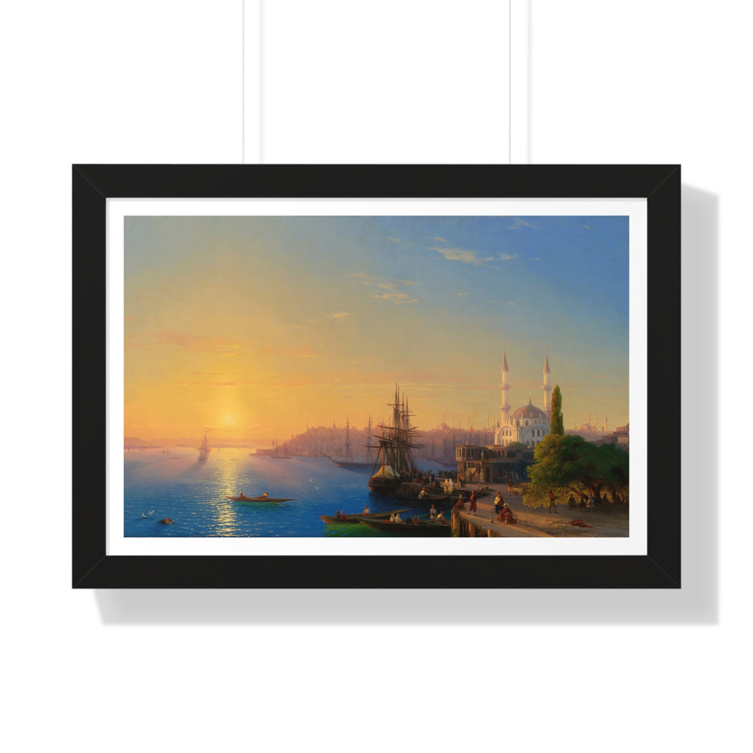 View Of Constantinople And The Bosphorus by Ivan Aivazovsky - Framed Print - Zapista