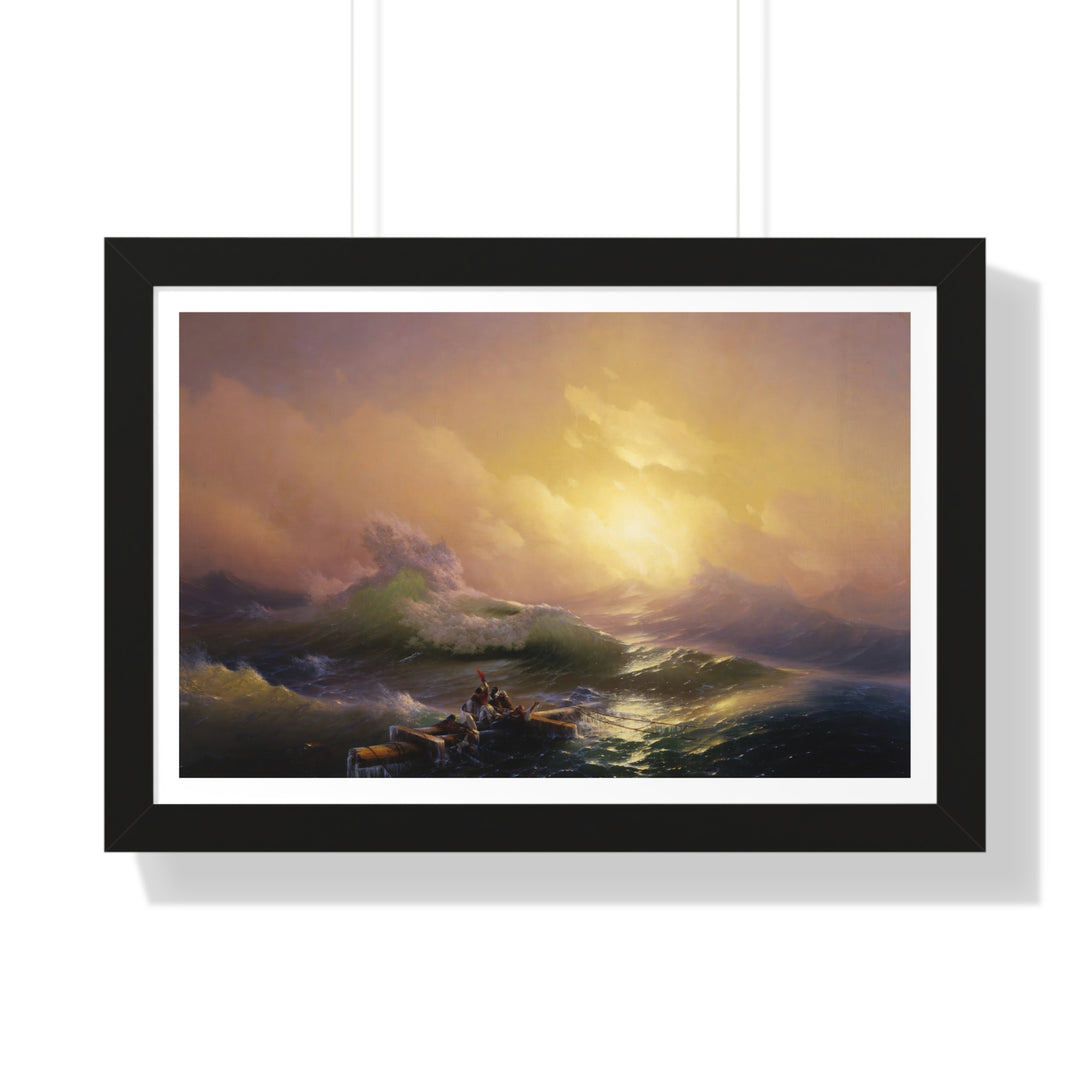 The Ninth Wave by Ivan Konstantinovich Aivazovsky - Framed Print - Zapista