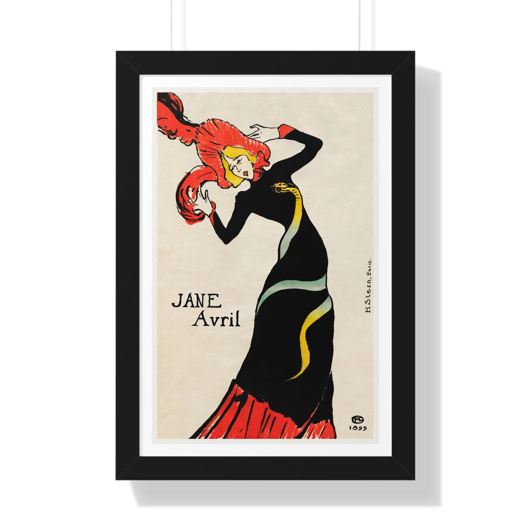 Jane Avril (1899) by Henri de Toulouse–Lautrec - Framed Print - Zapista