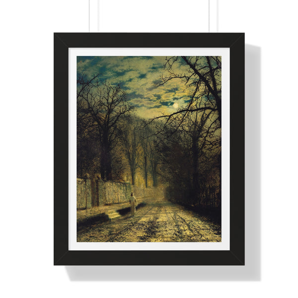 A Moonlit Street by John Atkinson Grimshaw - Framed Print - Zapista