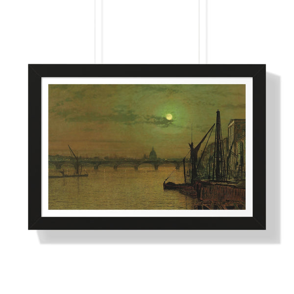 Waterloo Bridge, London, Looking East by John Atkinson Grimshaw, 1883 - Framed Print - Zapista