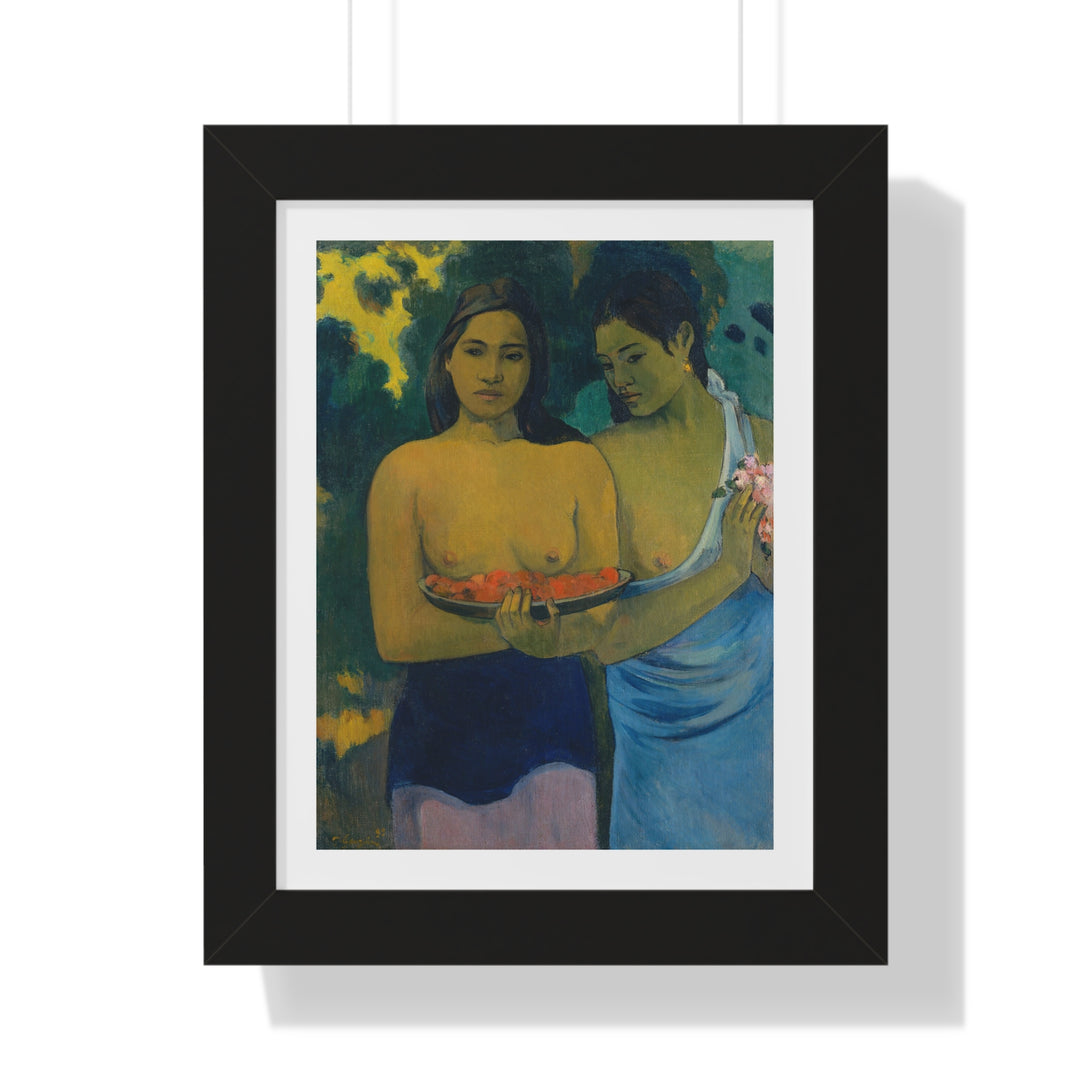 Two Tahitian Women by Paul Gauguin - Framed Print - Zapista