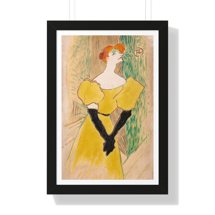 Yvette Guilbert by Henri de Toulouse–Lautrec - Framed Print - Zapista