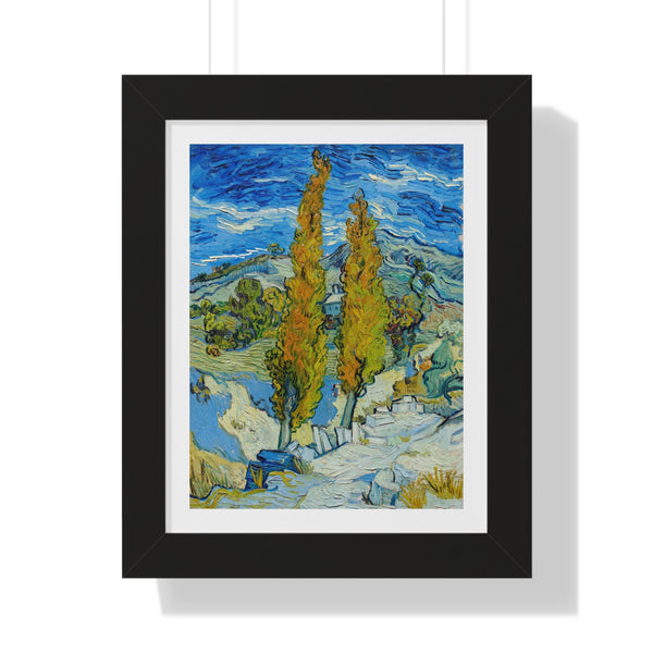 The Poplars at Saint-Remy - Framed Print