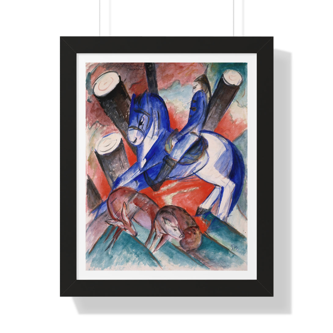 St. Julian the Hospitaler by Franz Marc - Framed Print - Zapista