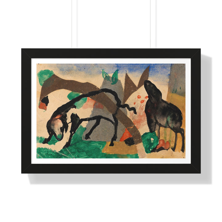 Two Sheep by Franz Marc - Framed Print - Zapista