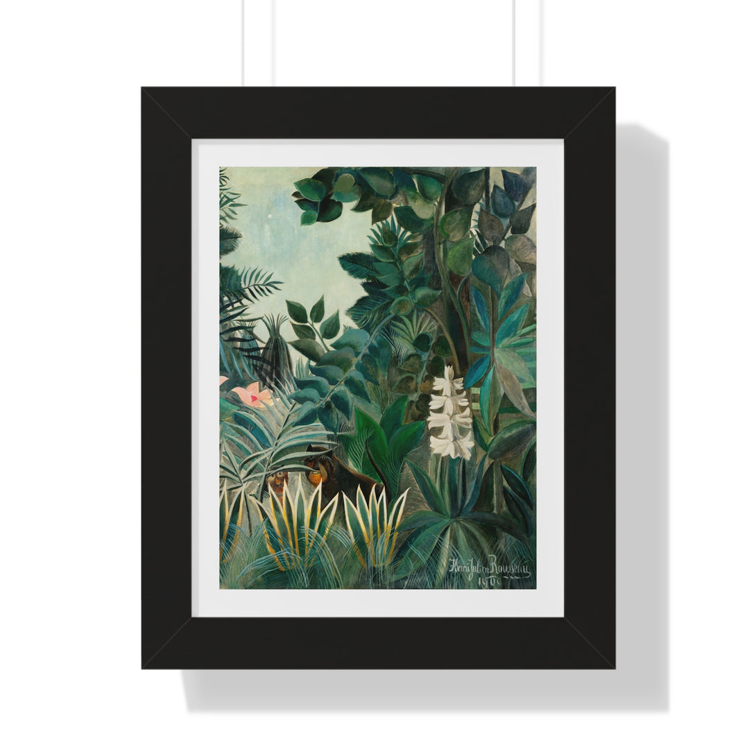 The Equatorial Jungle by Henri Rousseau - Framed Print - Zapista