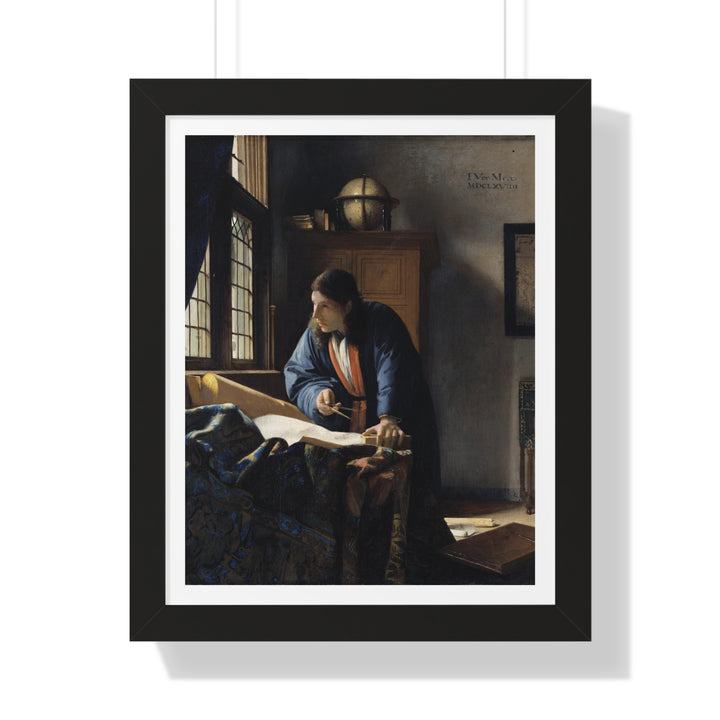 The Geographer by Johannes Vermeer - Framed Print - Zapista