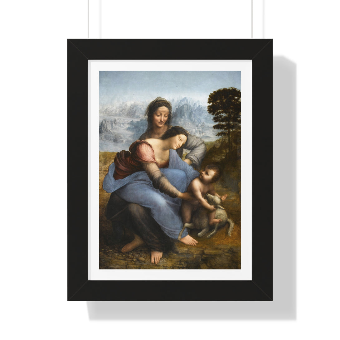 The Virgin and Child with Saint Anne by Leonardo da Vinci - Framed Print - Zapista