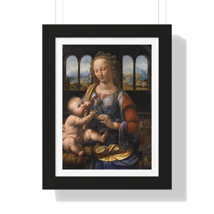 Madonna of the Carnation by Leonardo da Vinci - Framed Print - Zapista