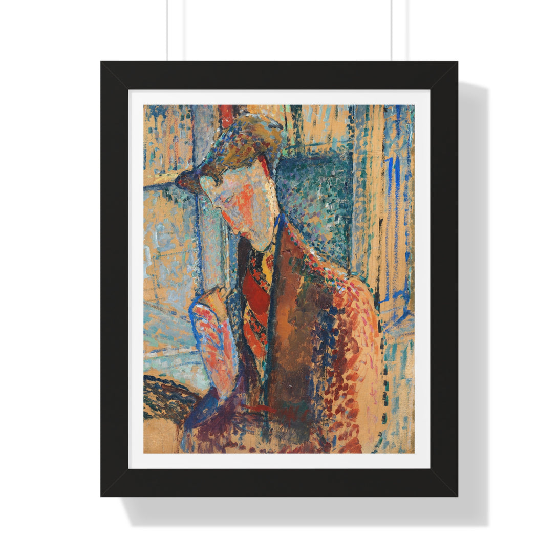 Reverie (Study for the Portrait of Frank Burty Haviland) by Amedeo Modigliani - Framed Print - Zapista