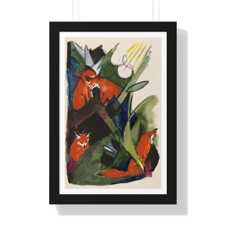 Four Foxes by Franz Marc - Framed Print - Zapista