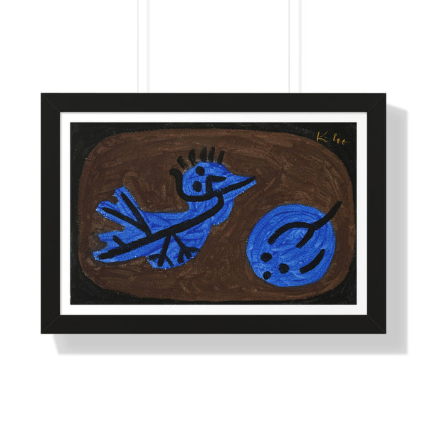 Blue-Bird-Pumpkin - Framed Print