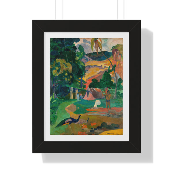 Matamoe (Death), Landscape with Peacocks by Paul Gauguin - Framed Print - Zapista