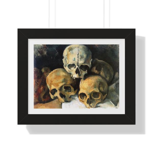 Pyramid of Skulls by Paul Cézanne - Framed Print - Zapista