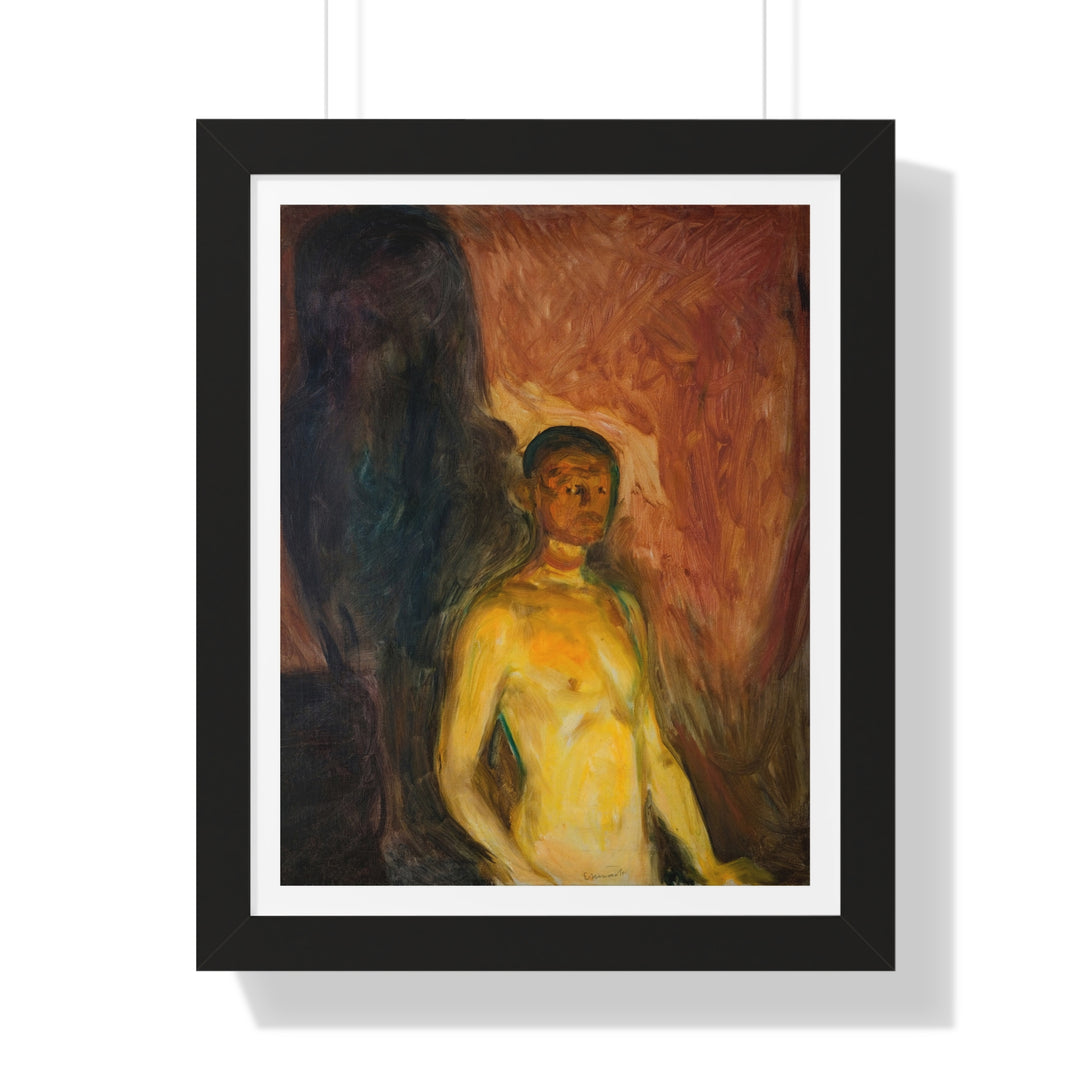 Self-Portrait in Hell by Edvard Munch - Framed Print - Zapista