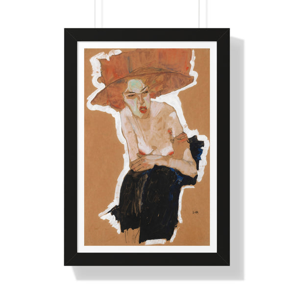 Die Hämische by Egon Schiele - Framed Print - Zapista