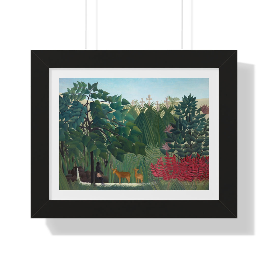 The Waterfall by Henri Rousseau - Framed Print - Zapista