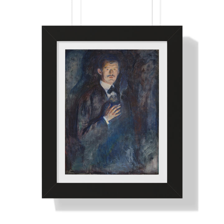 Self-Portrait with Cigarette by Edvard Munch - Framed Print - Zapista