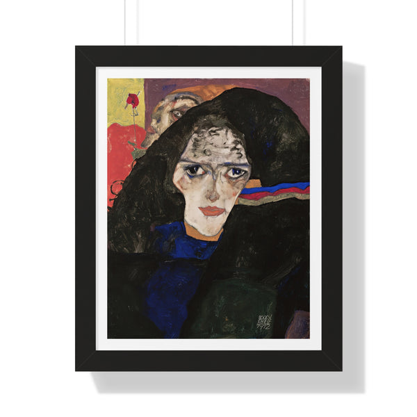 Mourning Woman by Egon Schiele - Framed Print - Zapista