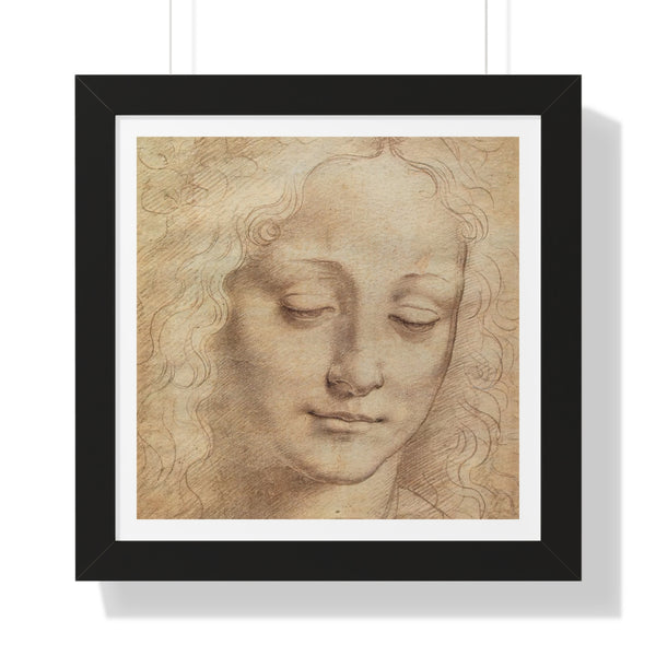 Female Head by Leonardo da Vinci - Framed Print - Zapista