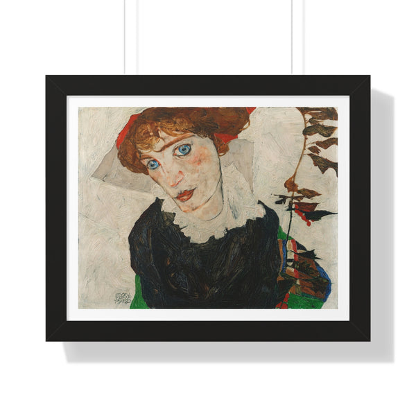 Portrait Of Wally Neuzil by Egon Schiele - Framed Print - Zapista