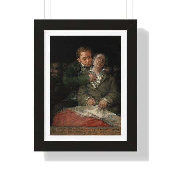 Self-portrait with Dr. Arrieta - Framed Print