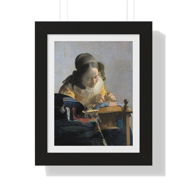 The Lacemaker by Johannes Vermeer- Framed Print - Zapista