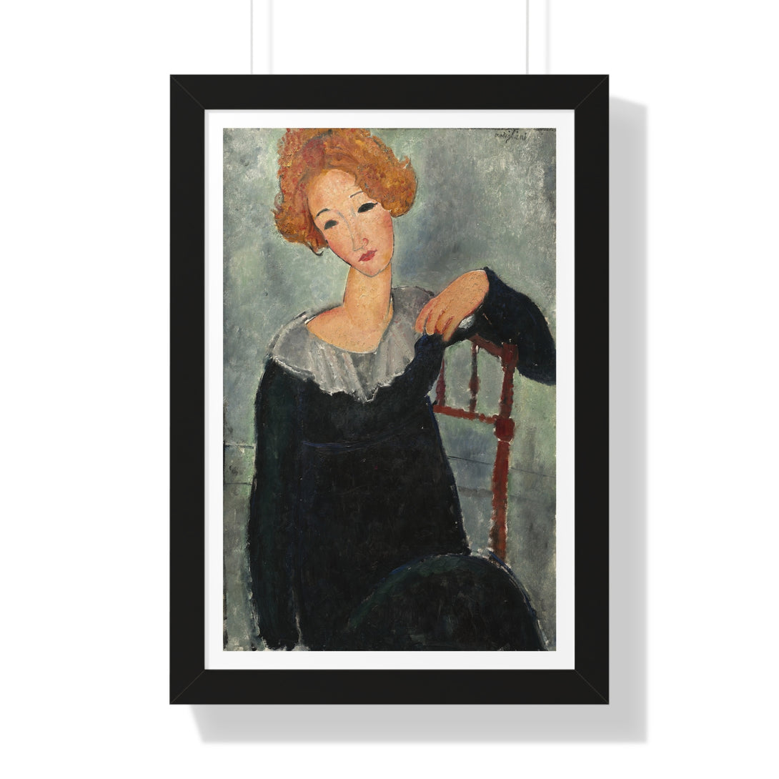 Woman with Red Hair by Amedeo Modigliani - Framed Print - Zapista