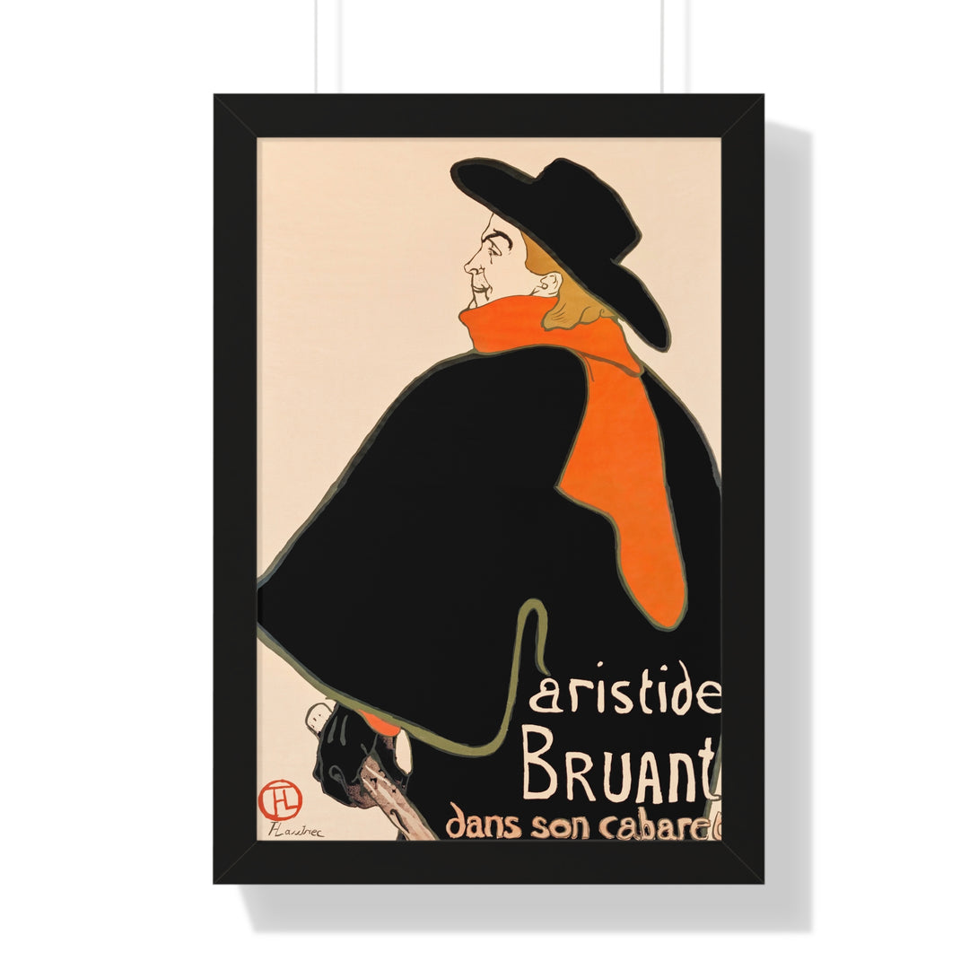 Aristide Bruant in His Cabaret by Henri de Toulouse-Lautrec - Framed Print - Zapista