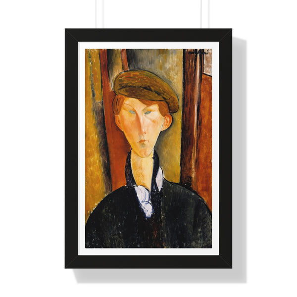 Young Man with a Cap - Framed Print