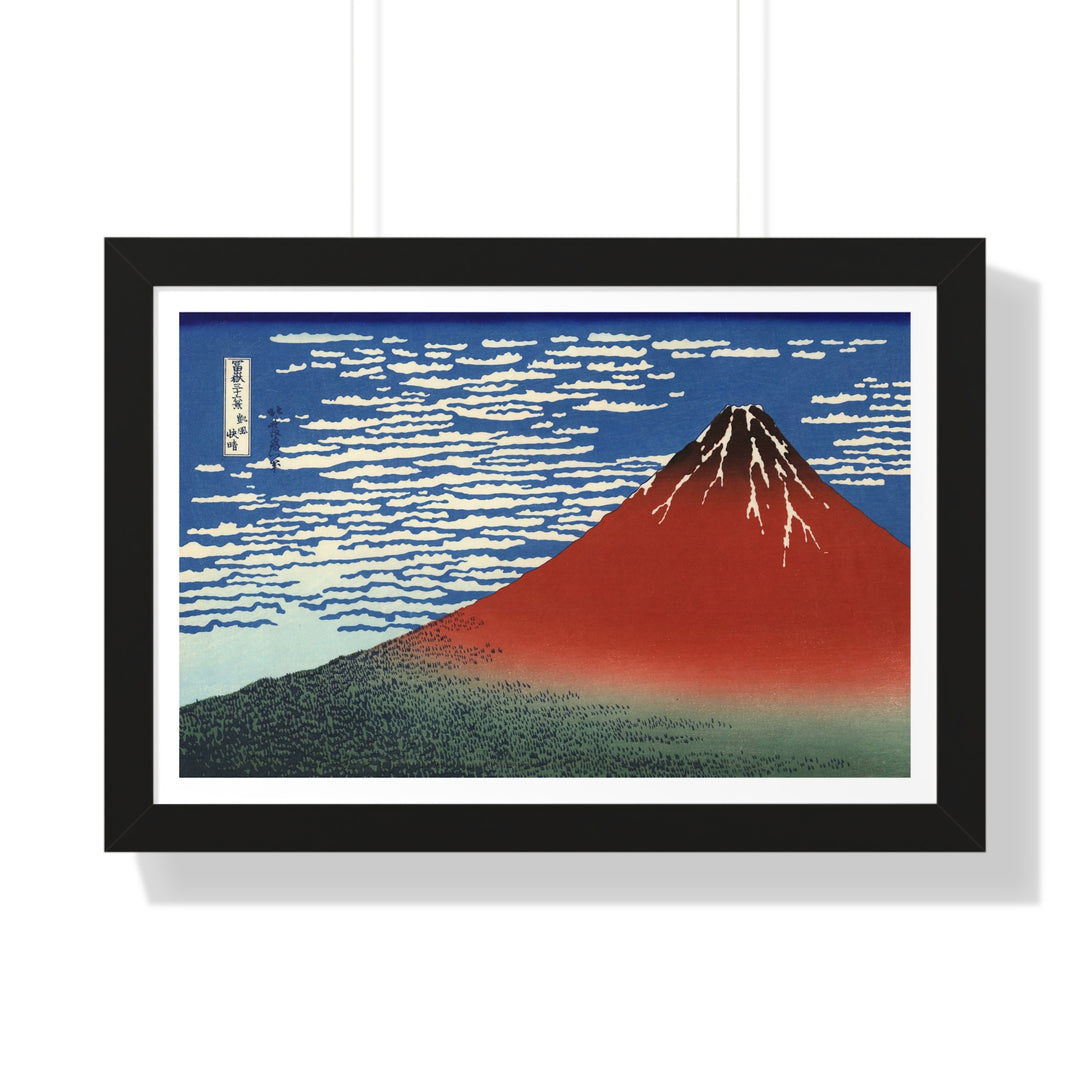 Fine Wind, Clear Morning by Katsushika Hokusai - Framed Print - Zapista