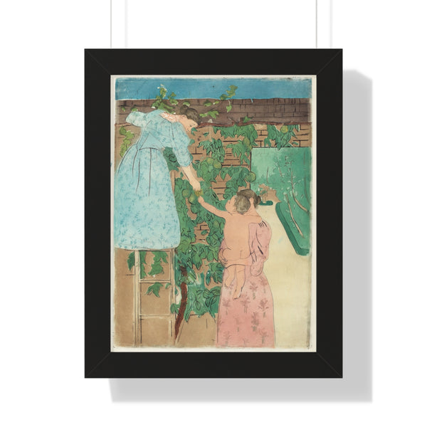 Gathering Fruit by Mary Cassatt - Framed Print - Zapista