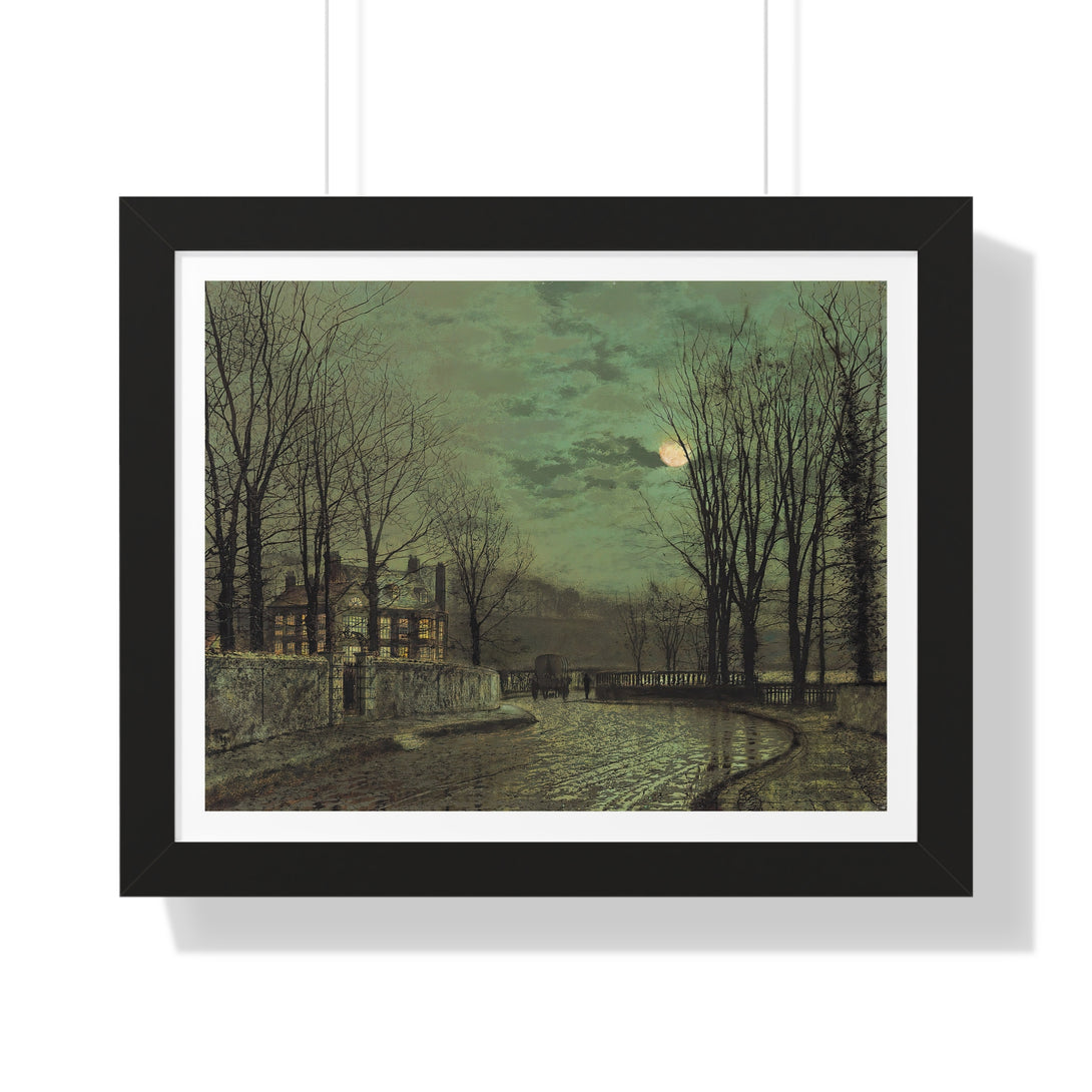 November Moonlight by John Atkinson Grimshaw - Framed Print - Zapista