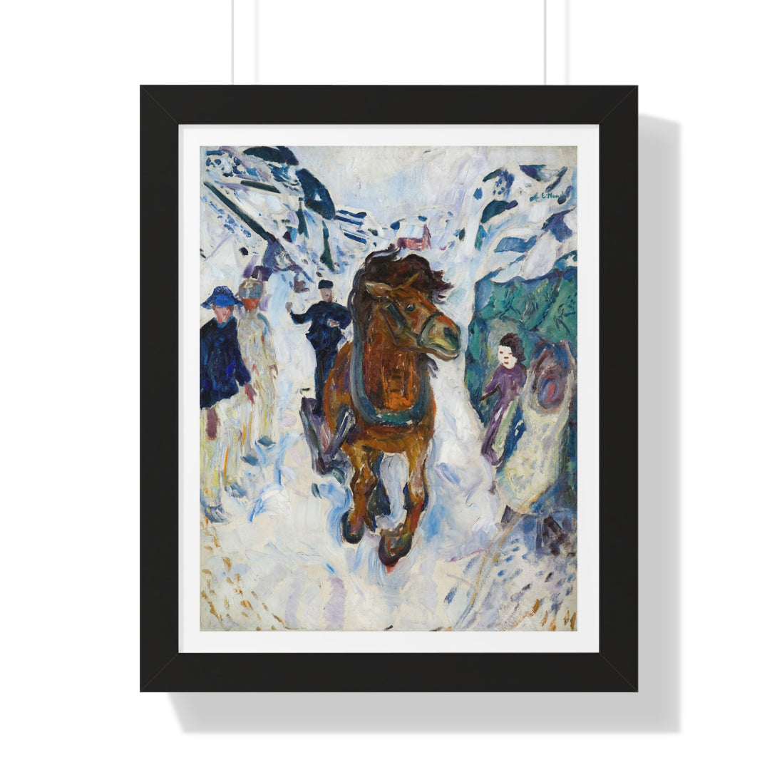 Galloping Horse by Edvard Munch - Framed Print - Zapista